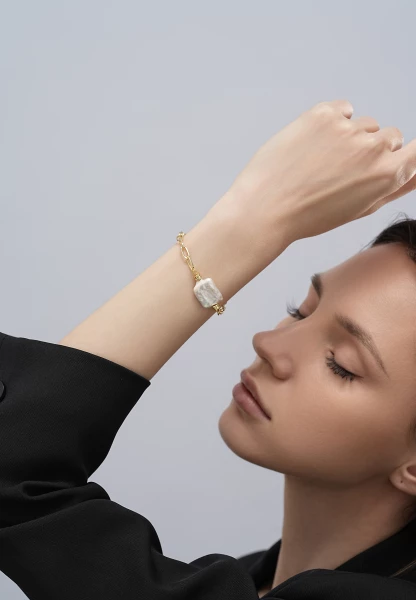 Leslii Armband Glieder Perle In Gold
