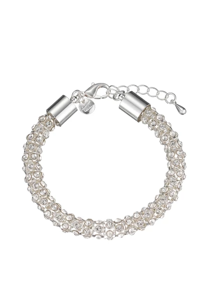 Leslii Armband Glitzer Kristall Silber
