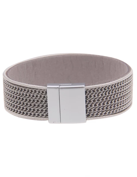 Leslii Armband Im Ketten-Look In Grau Silber