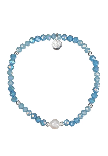 Leslii Armband Kylie Kristall Perle Blau