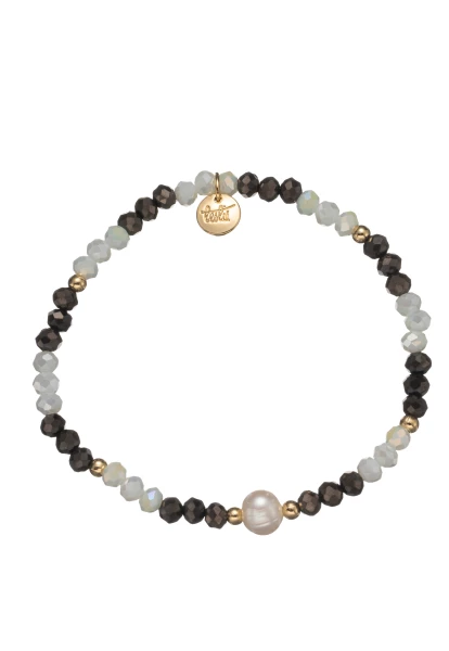 Leslii Armband Kylie Kristall Perle Schwarz Weiß