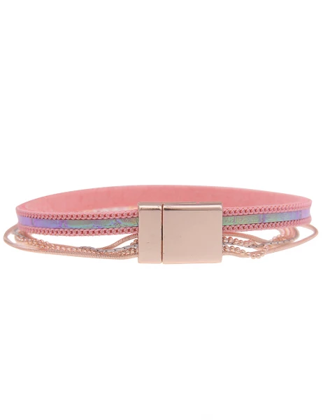 Leslii Armband Metallic Glasperlen In Rosé Pink