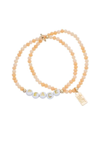 Leslii Armband Peace In Orange Gold