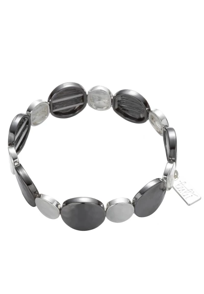 Leslii Armband Round Look In Silber Schwarz