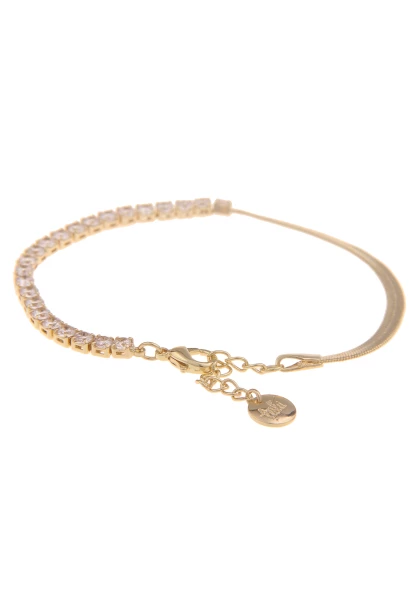 Leslii Armband Sparkles Goldenes Armband Glitzer Armschmuck Gold Weiß