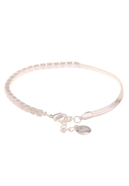 Leslii Armband Sparkles Silbernes Armband Glitzer Armschmuck Silber Weiß