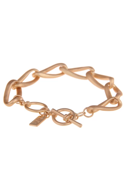 Leslii Armband Statement Glieder Matt Gold