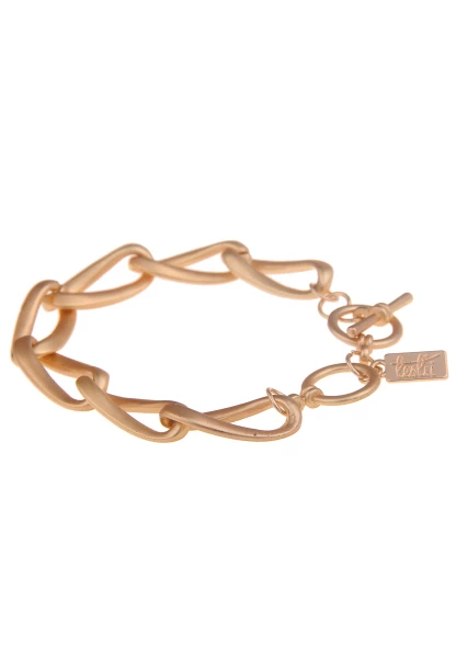 Leslii Armband Statement Glieder Matt Gold