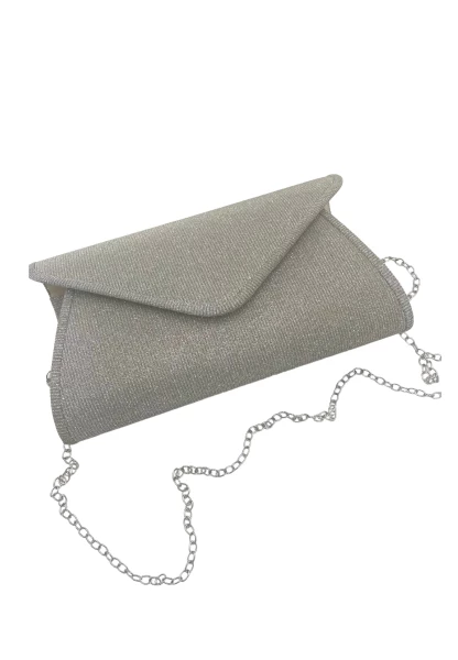 Leslii Clutch Handtasche Glitzer In Silber