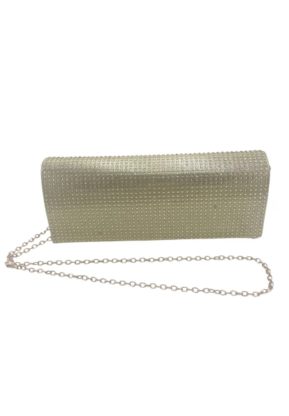 Leslii Clutch Handtasche Glitzer Steinchen In Gold