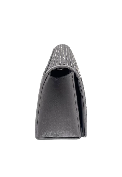 Leslii Clutch Handtasche Glitzer Steinchen In Grau