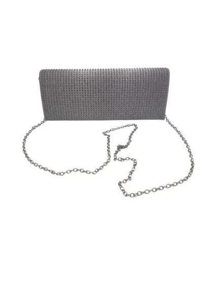 Leslii Clutch Handtasche Glitzer Steinchen In Grau
