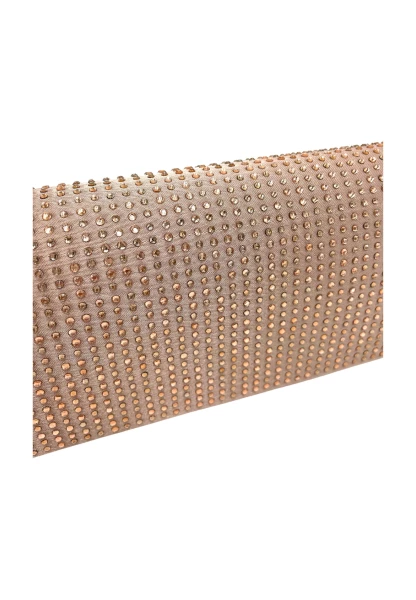 Leslii Clutch Handtasche Glitzer Steinchen In Nude