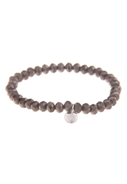 Leslii Damen-Armband Kate Kristall Glasperlen Dehnbar Schwarz