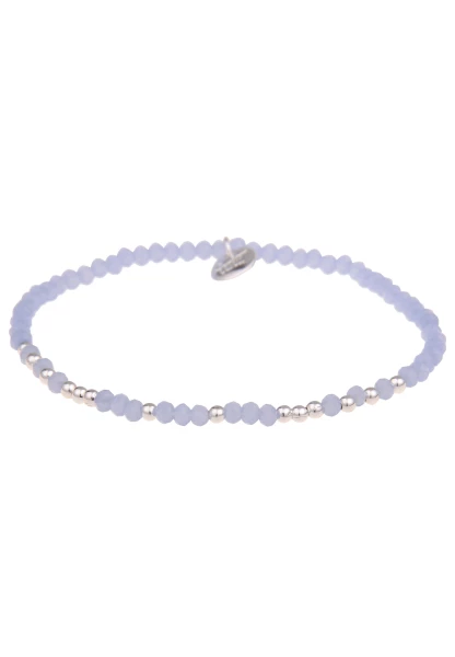 Leslii Damen-Armband Kathi Kristall Glasperlen-Armband Modeschmuck-Armband Dehnbar Blau