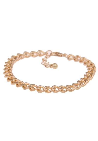 Leslii Damen-Armband XXL-Set Glieder-Armband Statement Herz Modeschmuck-Armband Gold