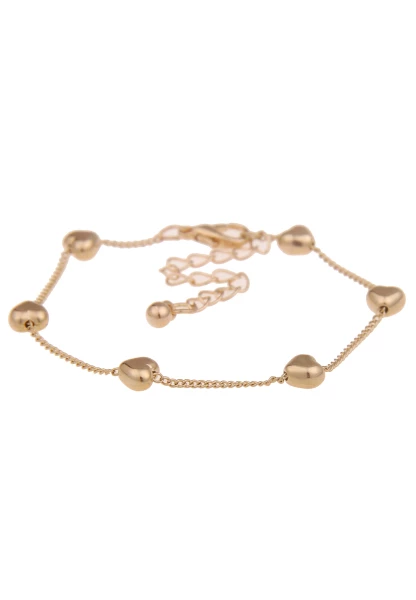 Leslii Damen-Armband XXL-Set Glieder-Armband Statement Herz Modeschmuck-Armband Gold
