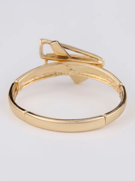 Leslii Damen-Armband Yvonne Statement-Armband Glitzer Armreif Modeschmuck-Armband Gold