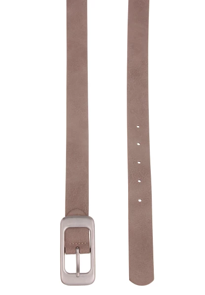 Leslii Damen-Gürtel Basic Statement-Schließe Gürtel Uni Breite 3cm Taupe Silber