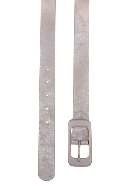 Leslii Damen-Gürtel Basic Statement-Schließe Silberfarbener Gürtel Uni Breite 3cm Silber Metallic