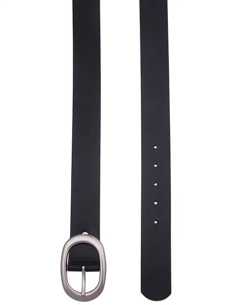 Leslii Damen-Gürtel City Cowgirl Echter Leder-Gürtel Schwarzer Gürtel Breite 3cm Silber Schwarz