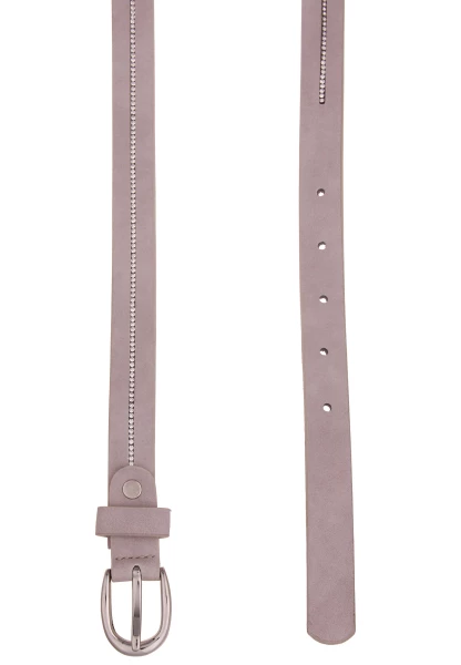 Leslii Damen-Gürtel Glitzer Strass-Gürtel Tauper Gürtel Glitzer-Gürtel Breite 2cm In Taupe Silber