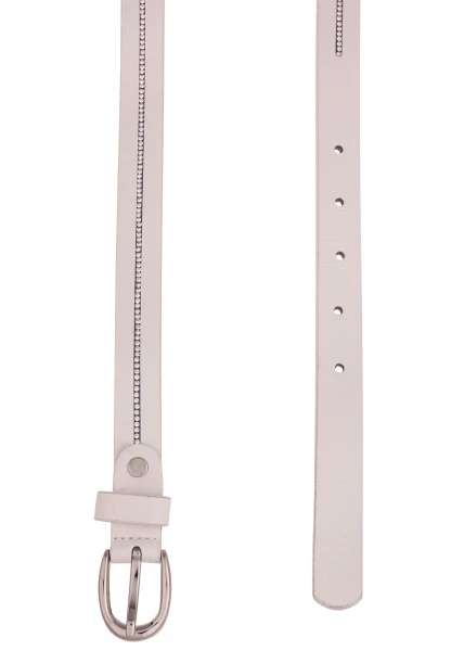 Leslii Damen-Gürtel Glitzer Strass-Gürtel Weißer Gürtel Glitzer-Gürtel Breite 2cm In Weiß Silber