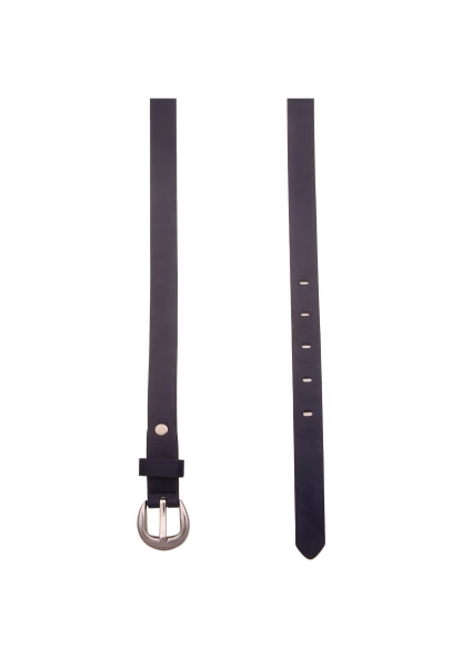 Leslii Damen-Gürtel Schmaler Gürtel Dunkelblauer Gürtel Basic Breit 2cm In Blau Silber