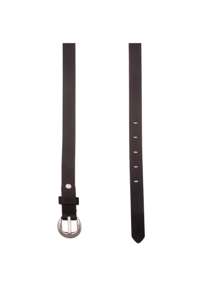 Leslii Damen-Gürtel Schmaler Gürtel Schwarzer Gürtel Basic-Gürtel In Schwarz Silber