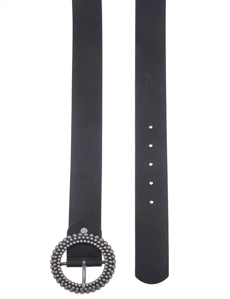 Leslii Damen-Gürtel Statement-Look Schwarz 100% Polyurethan Breite 3,8cm 500116156