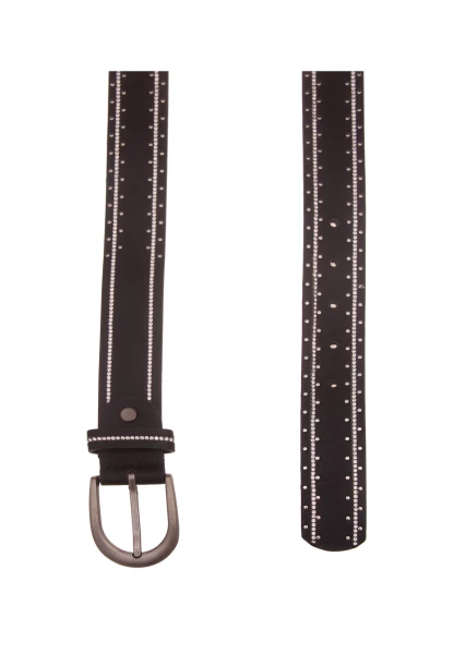 Leslii Damen-Gürtel Strass-Gürtel Schwarzer Gürtel Glitzer-Gürtel Breite 3,5cm Schwarz