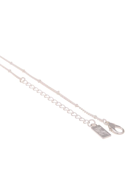 Leslii Damen-Kette Bicolor Kurzes Collier Mattierter Anhänger Silber Gold