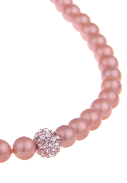 Leslii Damen-Kette Cynthia Perlen-Collier Perlen-Kette Strass Rosane Perlen-Kette Modeschmuck Rosa