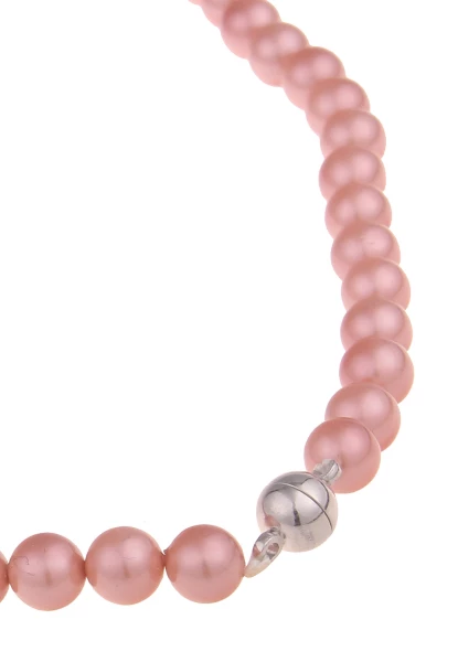 Leslii Damen-Kette Cynthia Perlen-Collier Perlen-Kette Strass Rosane Perlen-Kette Modeschmuck Rosa