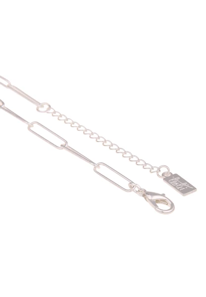 Leslii Damen-Kette Echter Perlen-Anhänger Glieder-Kette Silberne Modeschmuck-Kette Weiß Silber