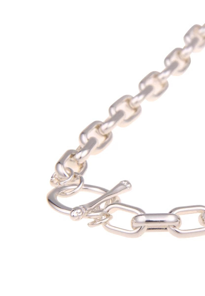 Leslii Damen-Kette Laura Statement Glieder-Kette Kurze Kette Silber