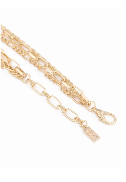 Leslii Damen Kette Layering Gliederkette Modeschmuck Gold