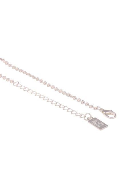 Leslii Damen-Kette Matt Look Collier Mattierte Glieder-Kette Silberne Modeschmuck-Kette Silber