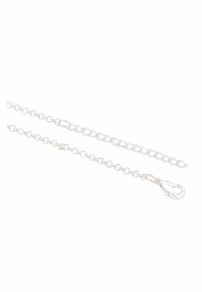 Leslii Damen-Kette Muster-Ring Ring-Anhänger Lange Halskette Modeschmuck-Kette In Silber Braun