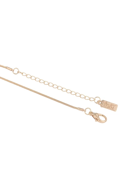 Leslii Damen-Kette Oval-Anhänger Lange Schlangen-Kette Goldene Modeschmuck-Kette Gold Braun