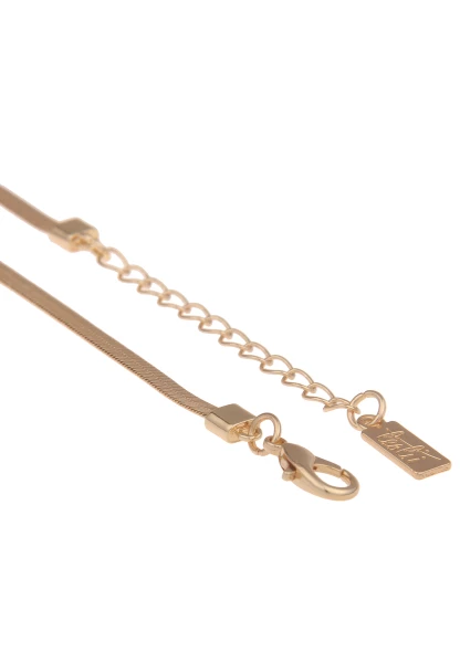 Leslii Damen-Kette Perlen-Anhänger Süßwasser-Zuchtperle Glänzende-Kette Modeschmuck Gold Weiß