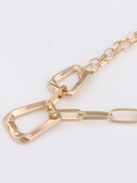 Leslii Damen-Kette Statement-Glieder Glieder-Kette Kurze Halskette Goldene Modeschmuck-Kette Gold