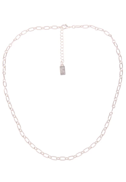 Leslii Damen-Kette Statement Panzer-Kette Layering Glieder-Kette Silberne Modeschmuck-Kette Silber