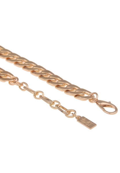 Leslii Damen-Kette Statement Panzer-Kette Massiv Glieder-Kette Goldene Modeschmuck-Kette Gold