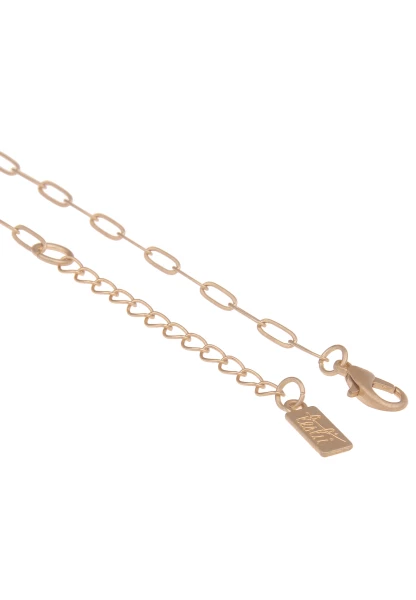 Leslii Damen-Kette Stein-Anhänger Glieder-Kette Natursteine Modeschmuck-Kette Y-Kette Gold Grau