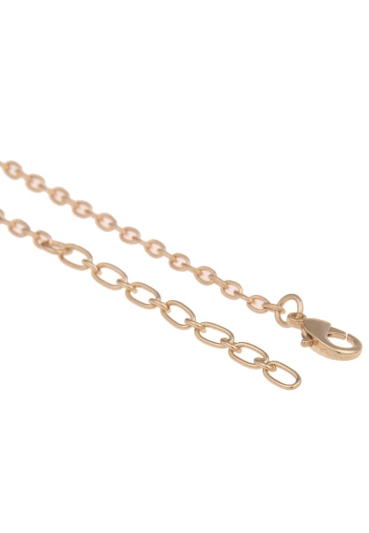 Leslii Damen-Kette Stein-Anhänger Naturstein Glänzende-Kette Goldene Modeschmuck Gold Weiß