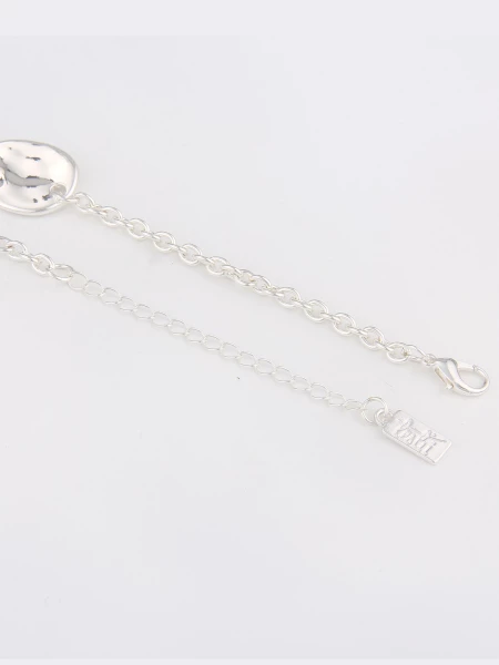 Leslii Damen-Kette Tricolor Statement-Kette Kurze Modeschmuck-Kette In Rosè Silber Grau