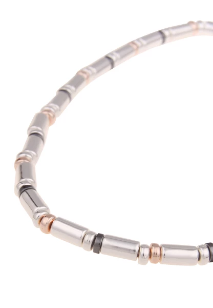 Leslii Damen-Kette Tricolor Statement-Kette Kurze Halskette Mehrfarbige Modeschmuck-Kette