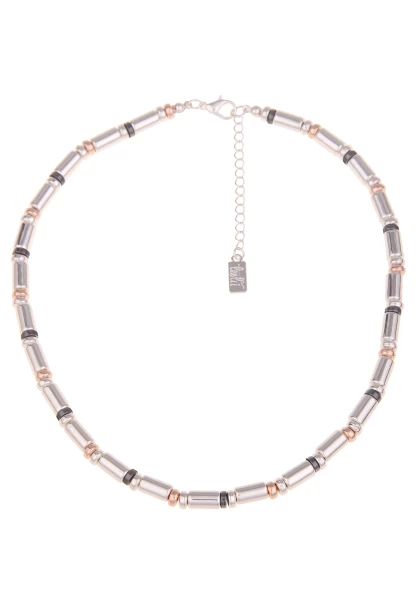 Leslii Damen-Kette Tricolor Statement-Kette kurze Halskette mehrfarbige Modeschmuck-Kette