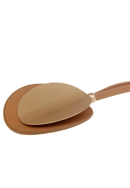 Leslii Damen-Kette XXL-Anhänger Leder-Look Braune Modeschmuck-Kette Lange Kette In Gold Braun